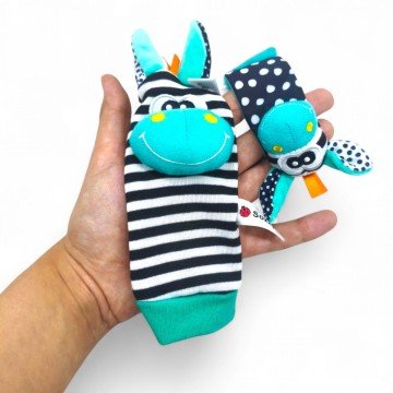 Фото1.Набір шкарпетки та браслети Sozzy (бузково-бірюзовий)