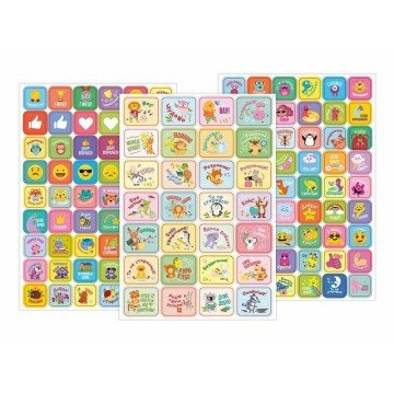 Фото1.Оцінки-наліпки в пакеті (4 аркуші, 158 наліпок), зелені