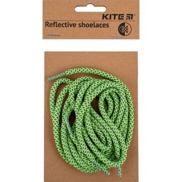 Фото1.Шнурівки для взуття світловідбиваючі, салатовий