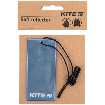 Фото1.Підвіска м'яка світловідбиваюча, прямокутна, синій індіго