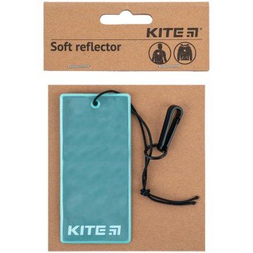 Фото1.Підвіска м'яка світловідбиваюча, прямокутна, м'ятна