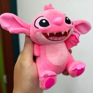 Фото1.Мʼяка іграшка Стіч з зубами 15см, рожевий