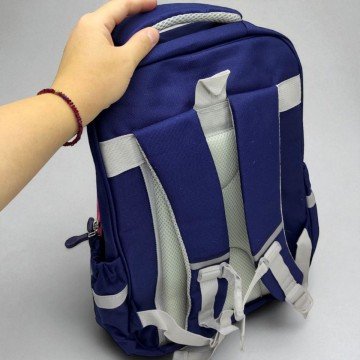 Фото1.Рюкзак шкільний, 31х16х40 см (1 відділення, 4 кишені, на блискавці) чорний