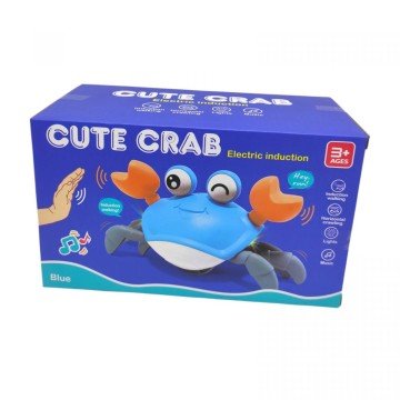 Фото1.Краб (вбудований акумулятор, підсвічування, пісня, рухомі елементи, в коробці) (БЛАКИТНИЙ)