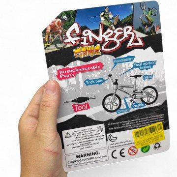 Фото2.Пальчиковий скейт та велосипед Швидкість 10,5 см (ЖОВТИЙ)