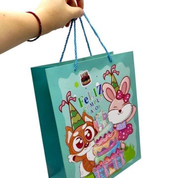 Фото1.Пакет подарунковий, 32х26х12 см (КОТИК ЧЕРВОНИЙ)