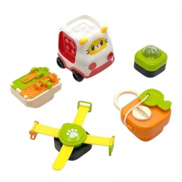 Фото2.Бізіборд (пальчикові ігри, фіджет, замок із ключиком, сфера з кульками, вивчення цифр, в коробці)