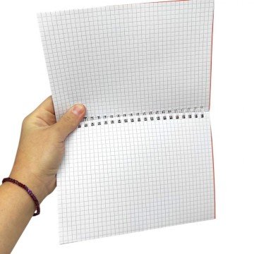 Фото2.Блокнот А5, 40 арк., пластик, пружина збоку (ЧЕРВОНИЙ)