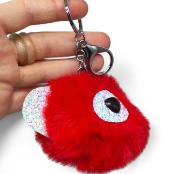 Фото1.Брелок Ведмедик вушка з блисткіками (БЛАКИТНИЙ)