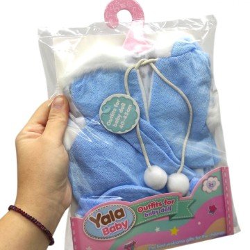 Фото1.Одяг для пупса (комбінезон, шапочка, жилет, для ляльок зростом 40-45 см)