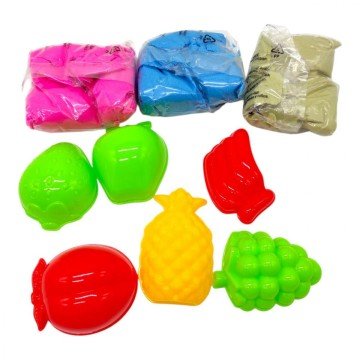 Фото1.Кінетичний пісок, 450 г, 3 кольори, 10 форм, в коробці