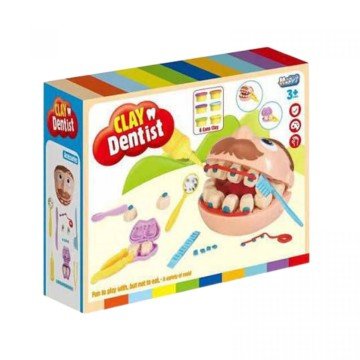 Фото2.Тісто для ліплення SM 8097 (48/2) “Стоматолог”, муляжі щелеп, рот чоловічка відкривається, 6 баночок