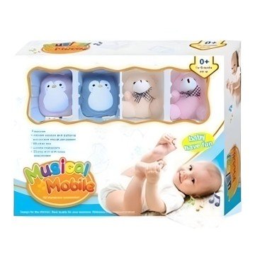 Фото1.Карусель 5 мʼяких підвісок, мелодія, обертання, заводний механізм, в коробці