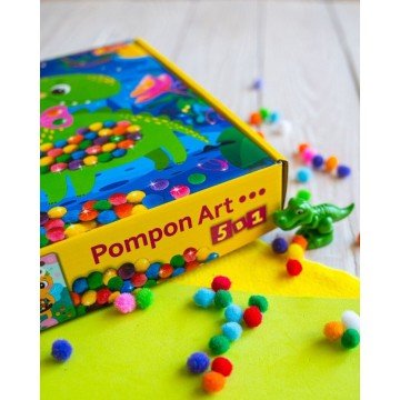 Фото1.Великий набір для творчості. Pompon Art. Дракончик