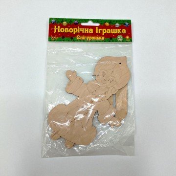 Фото1.Деревʼяна Розмальовка. Снігуронька укр-ру