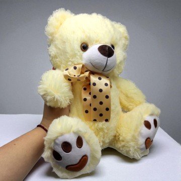 Фото1.Мʼяка іграшка Ведмедик 30 см (МОЛОЧНИЙ)