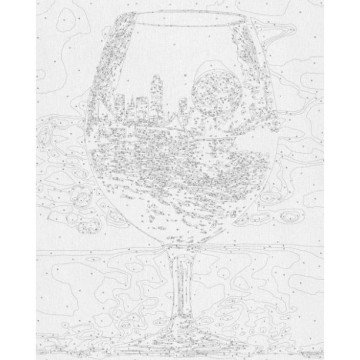 Фото1.Картина за номерами з фарбами металік 