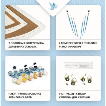 Фото1.Картина за номерами з фарбами металік 