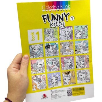 Фото2.Розфарбовка,210х297 мм, (FUNNY KITTY 1)