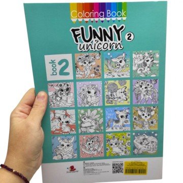 Фото2.Розфарбовка,210х297 мм, (FUNNY UNICORN 2)