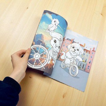 Фото2.Розфарбовка, 210х297 мм, (DOGGY ВИД 2)