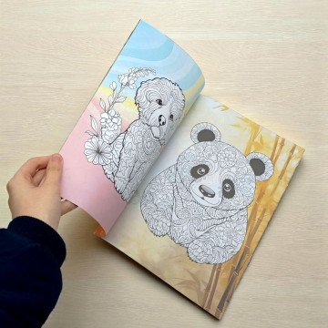 Фото2.Розфарбовка, 210х297 мм, (ПОМАРАНЧЕВА CUTE ANIMALS)