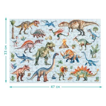 Фото1.Монтессорі пазл «Динозаври», 200 ел