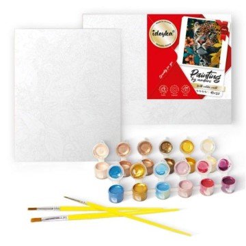 Фото1.Картина за номерами з фарбами металiк 