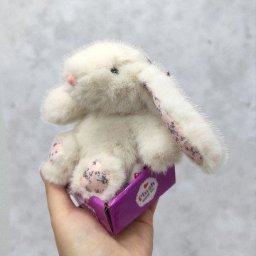 Фото1.Мяка іграшка Plush and Co ЗАЙЧИК (ВИД 1) 16 см з вушками