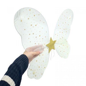 Фото1.Карнавальні крила Ірідеса золото 34*49 см