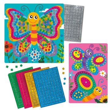 Фото1.Набір для творчості з блискучою мозаїкою «Метелики»