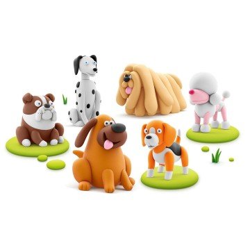 Фото1.Меганабір пластиліну, що самостійно твердіє, Ліпака – Собаки-друзяки