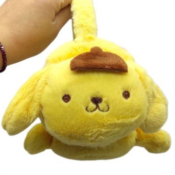 Фото1.Хутряні навушники САНРІО ПОМ ПОМ ПУРІН (ЖОВТИЙ)