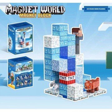 Фото1.Магнітний конструктор «Блоки Minecraft» (48 елементів) MIC (279745)
