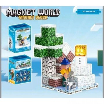 Фото1.Магнітний конструктор «Блоки Minecraft» (46 елементів) MIC (279748)