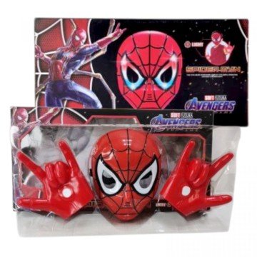 Фото1.Набір ЛЮДИНА ПАВУК підсвічування, маска, рукавички, в коробці