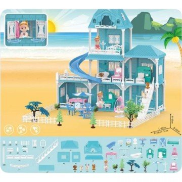 Фото1.Ляльковий будинок з ляльками,меблями та аксес.кор.45,8*13,5*33,5