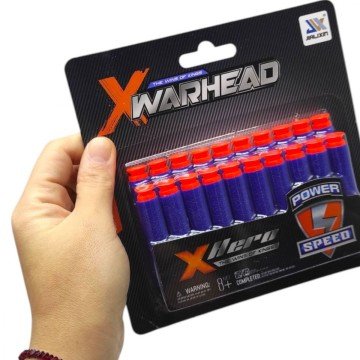 Фото1.Набір поролонових патронів (20 шт на блістері)