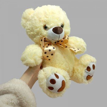 Фото2.Мʼяка іграшка ведмедик (КРЕМОВИЙ) 29 см.