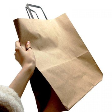 Фото1.Пакет паперовий з ручками бурий 32х15х38