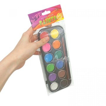 Фото2.Акварельні фарби, 12 кольорів, 2,7см