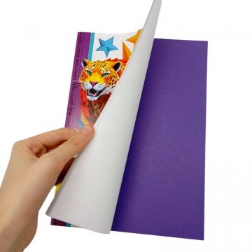 Фото1.Набір кольорового паперу односторонній , офсетний 210х297 мм, 8 аркушів. (ВИД 1)