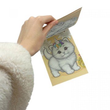 Фото1.Розмальовка з наліпками 12 аркушів Спіраль (КОТИК)