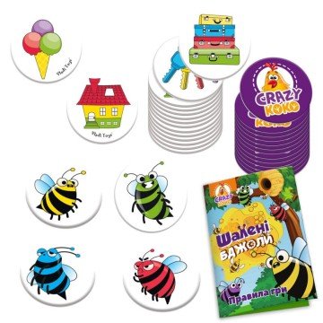 Фото1.Гра настільна розважальна. Шалені бджоли