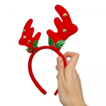 Фото1.Обруч оленячі ріжки з дзвіночком 24 см