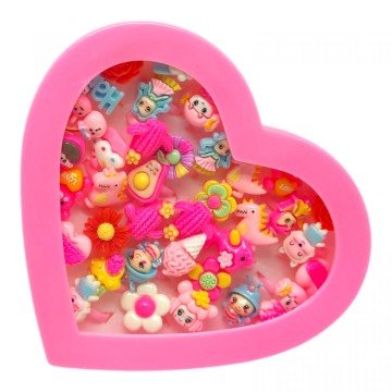 Фото1.Набір дитячих каблучок, 36 шт (ВИД 2) мікс