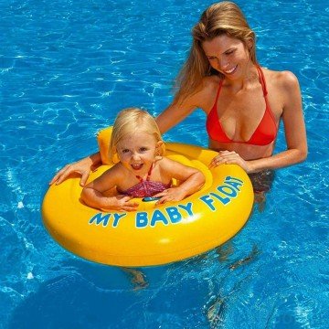 Фото1.Надувний круг-плотик для плавання зі спинкою (70 см)