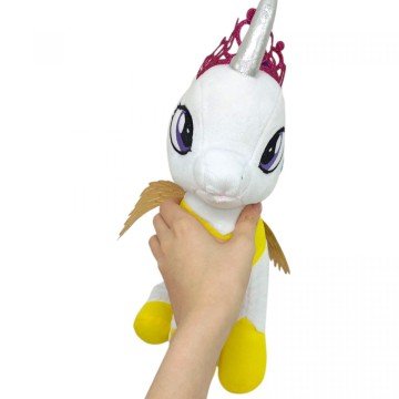 Фото1.Мʼяка іграшка Поні алікорн біла (33см)