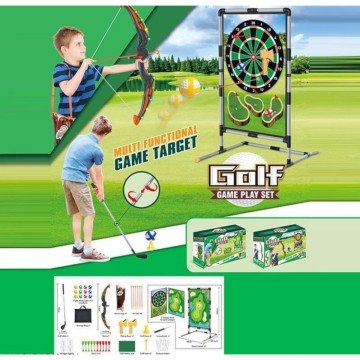 Фото2.Спортивні ігри підсвічування, гольф, дартс, лук, стріли, дротики, сумка, ключка, в коробці
