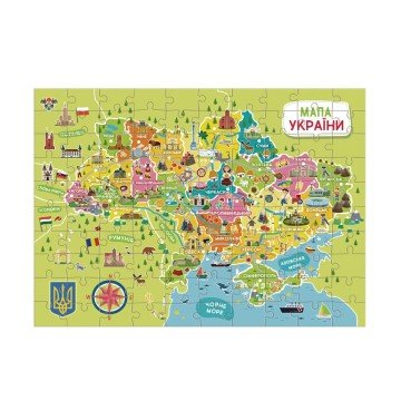 Фото1.Пазл «Мапа України» 100 елементів